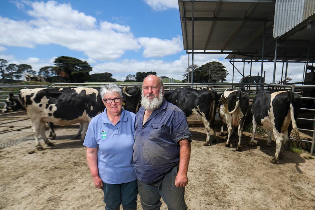 SUCCESSION QUESTION: David Johnston, 64, and his wife Glenyce Johnston are winding down their dairy farming and believe the age of farmers is increasing, with fewer younger farmers entering the industry. Picture: Morgan Hancock