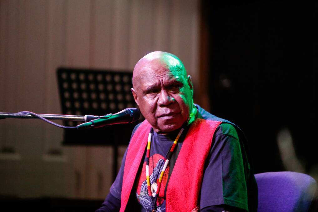 Archie Roach before performming at the Crossley Hall. Picture: Anthony Brady