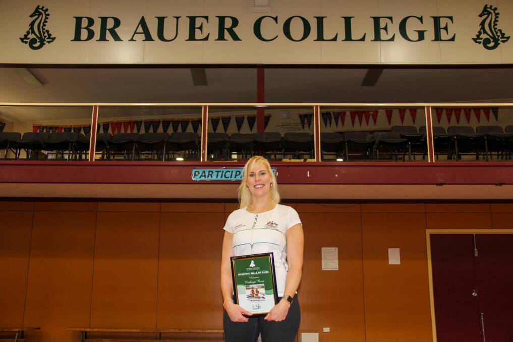 Honoured: Paralympian Kathryn Ross has been inducted into Brauer College's Sport Hall of Fame. Picture: Brian Allen