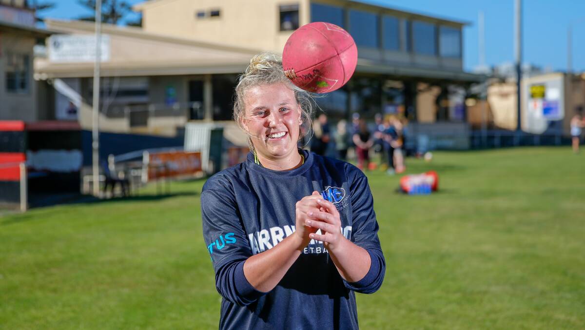ON BOARD: Eve Auslebrook is looking forward to the prospect of her home club - Warrnambool - starting a senior women's team. She played for South Warrnambool last season. Picture: Morgan Hancock