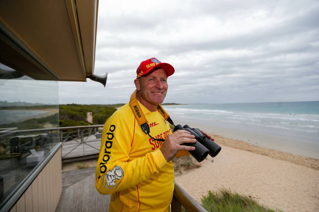 ON THE JOB: Warrnambool Surf Life Saving Club captain John McNeil. Members of his club will be busy patrolling beaches during summer. Picture: Anthony Brady