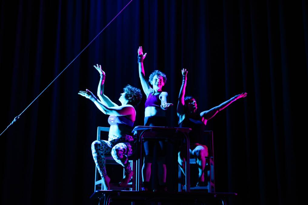 On stage: Acrobatic group A Good Catch performed their show Casting Off at the Lighthouse Theatre 2020 season launch. Picture: Rob Gunstone