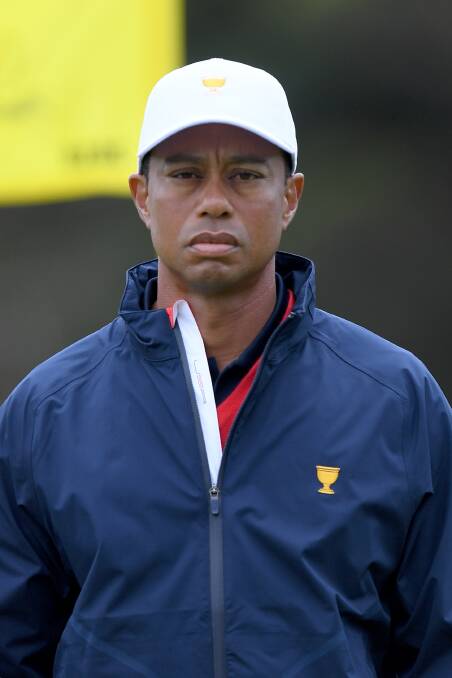 Tiger Woods looks on ahead at the Presidents Cup. Picture: Morgan Hancock