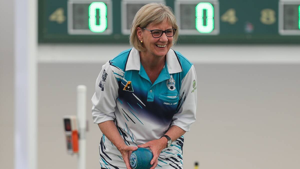 HAPPY TIMES: Port Fairy's Pam Gibb in action. Picture: Morgan Hancock