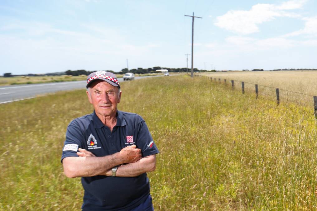 NOT HAPPY: Port Fairy CFA captain Garth Palmer says roadside grass is "a bigger problem than most years" this year. Picture: Morgan Hancock