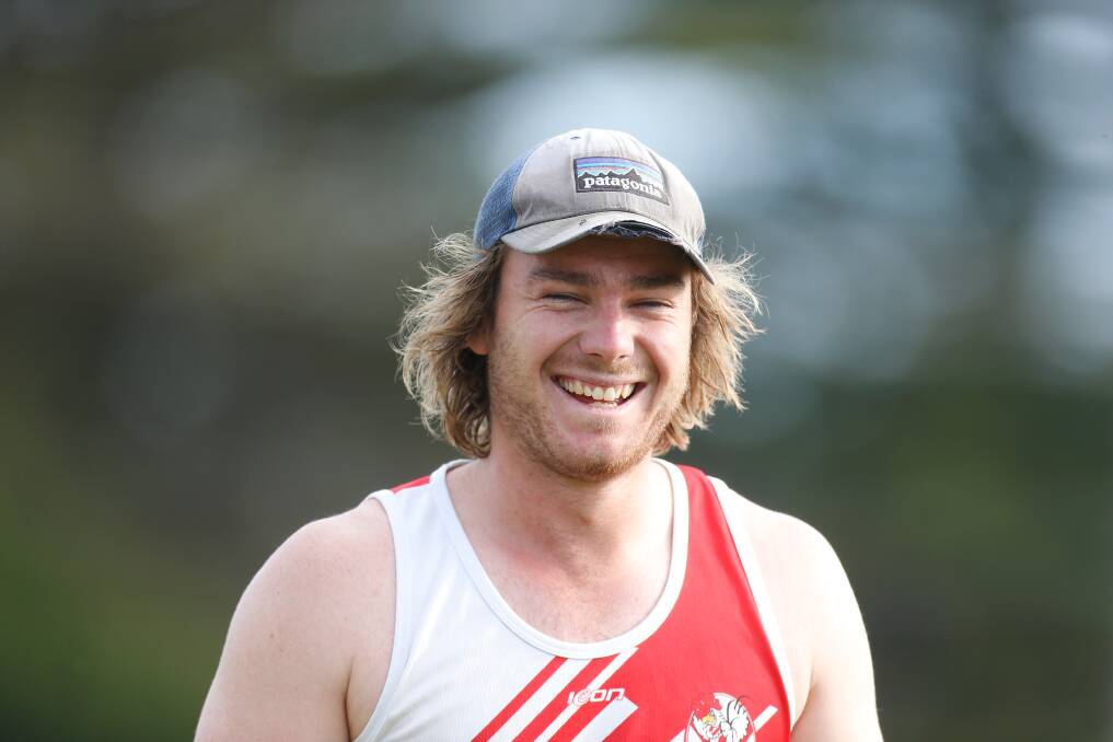 HAPPY TIMES: South Warrnambool's Liam Youl has relished taking on the Roosters' captaincy alongside Nick Thompson. 2020 was to be the midfielder's second year in the role. Picture: Mark Witte