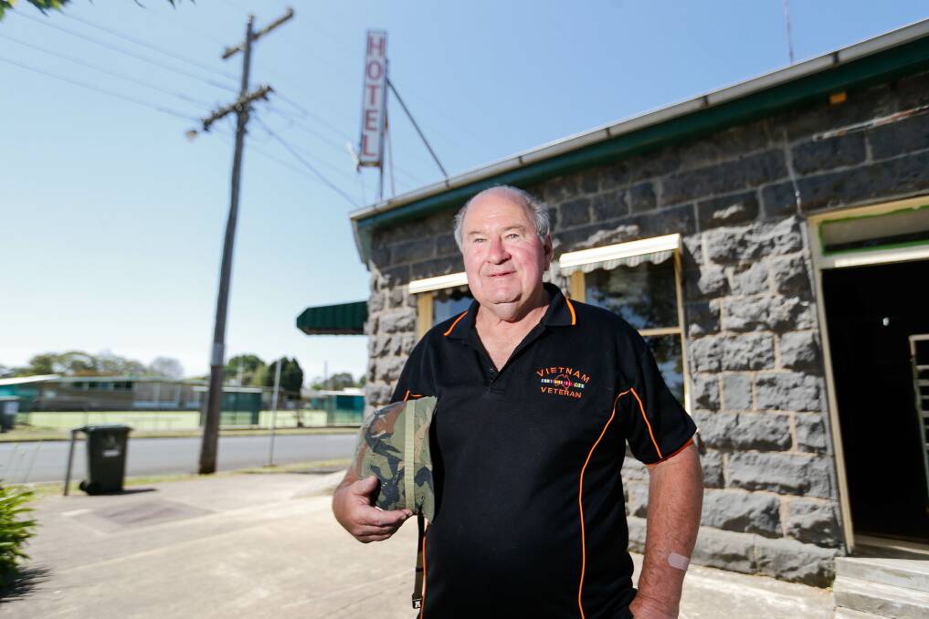NEW OWNER: Greg Carter has transformed the Macarthur Hotel into a war veterans retreat. Picture: Anthony Brady