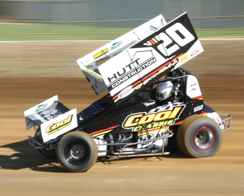LIVING THE DREAM: Kirkstall-based driver Brayden Cooley drives the V20 at Premier Speedway in a World Series Sprintcars meeting. Picture: Mark Witte