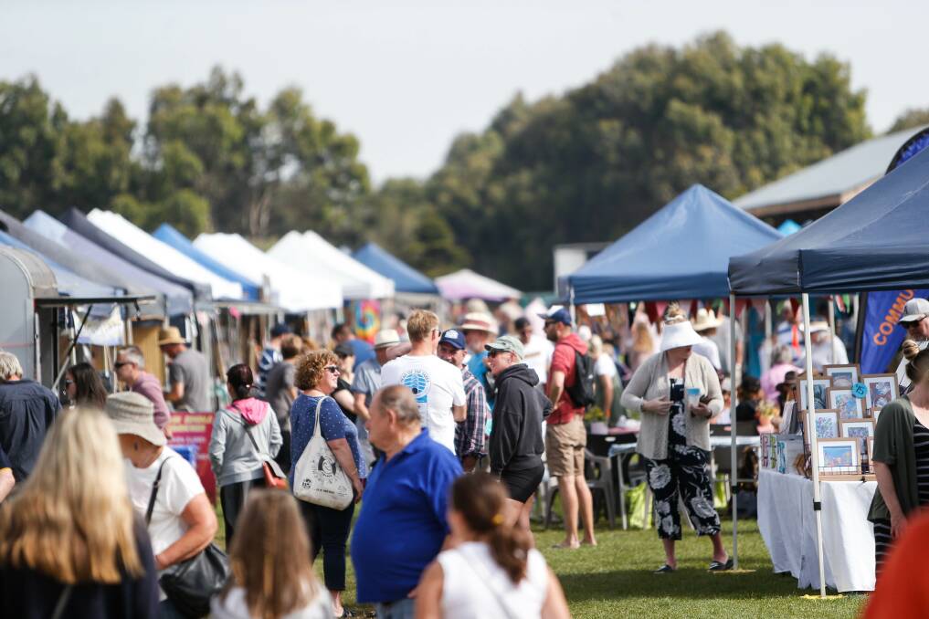 BACK: Big crowds at the last Port Fairy Community House Market before the COVID-19-enforced shut down. Picture: Anthony Brady