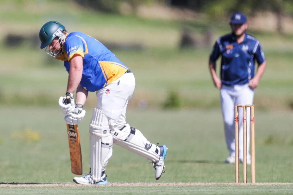 Unbeaten: Cobden's Darcy Meade finished 23 not out in his team's win against Bookaar on Saturday. Picture: Morgan Hancock