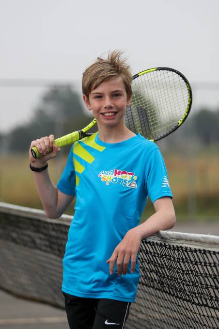 Ready: Port Fairy's Archie Thomas, 9, is excited to toss a coin at this year's Australian Open. Picture: Morgan Hancock