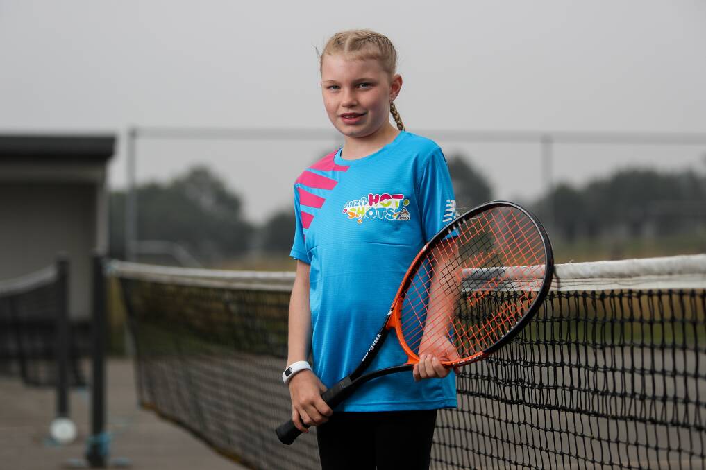 Excited: Koroit's Mia Murray, 11, poses ahead of this year's Australian Open. Picture: Morgan Hancock