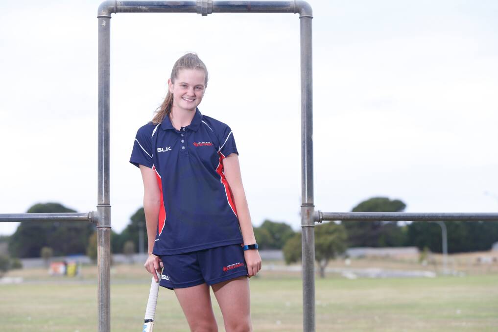 Getting ready: Brierly-Christ Church's Charlotte Poyner is playing for the Western Waves under 17s girls team which has made the Youth Premier League grand final. Picture: Mark Witte