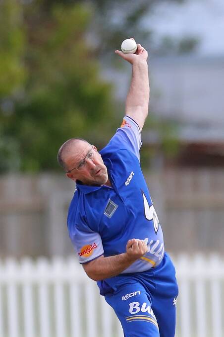 Brierly Christ Church's Jason Greer bowls the ball. Picture: Mark Witte