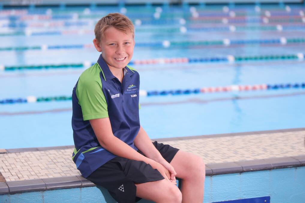 ALL SMILES: Warrnambool Swimming Club's Ramius Karcew, 11, will represent his club at country championship level for the first time. Picture: Mark Witte