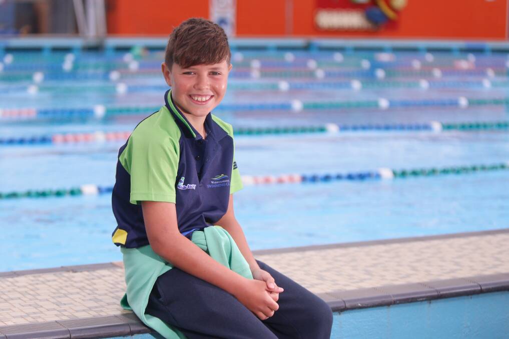 HAPPY: Warrnambool Swimming Club's Josh McKenzie, 11, says its experienced swimmers help the younger ones improve. Picture: Mark Witte