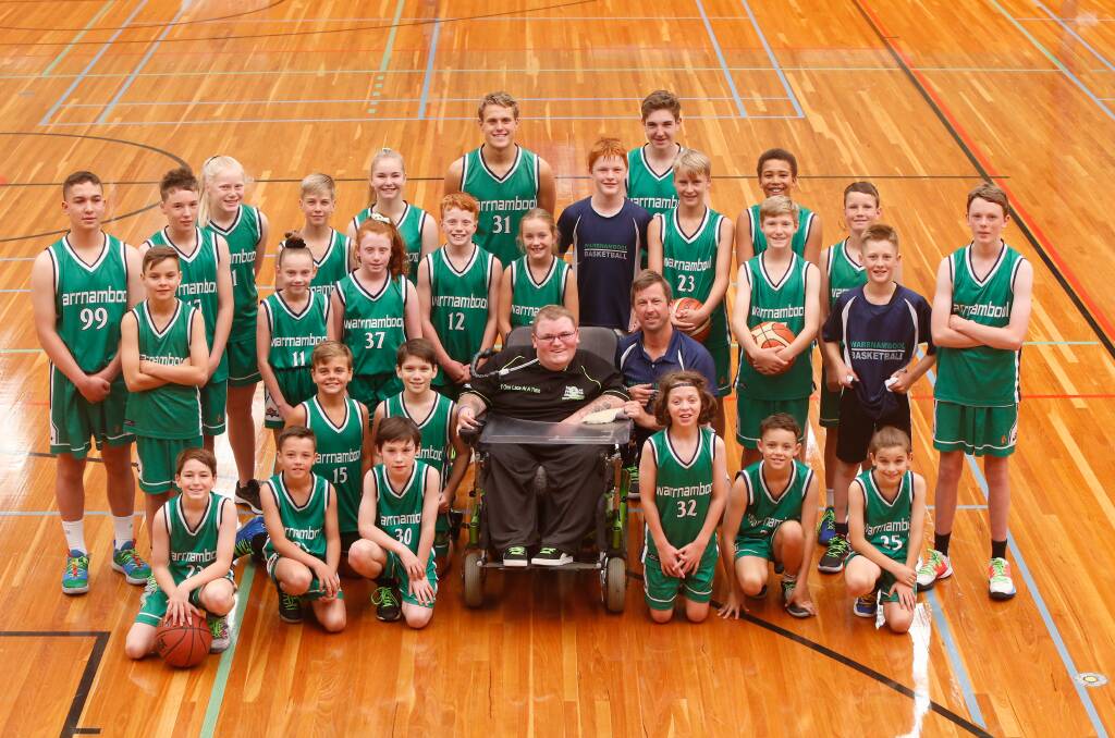 GREEN TEAM: Warrnambool basketball squad teams are supporting Chris Gillin in the fight for Muscular Dystrophy Awareness this weekend at a Bendigo tournament. Picture: Mark Witte