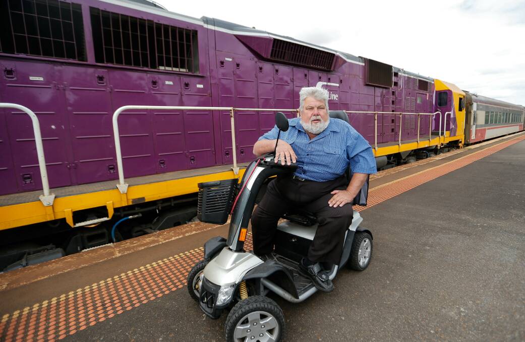 BE PATIENT: Camperdown's James Carter is a disability advocate for the All-Aboard Collective, who says the current VLocity trains are unfit for the Warrnambool line. Picture: Anthony Brady