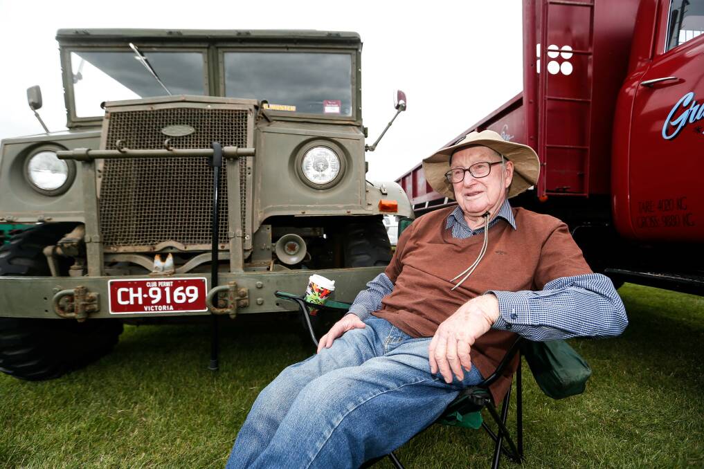 War history: Tom Smith with the 1942 Ford Blitz army truck he has restored after rescuing it from its second life on a farm. 
