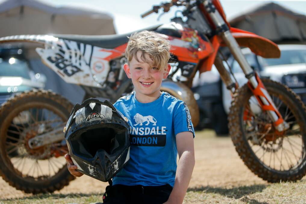 Young gun: Purnim's Paddy Lewis at the Shipwreck Coast Motocross Club's two-day open. Picture: Anthony Brady