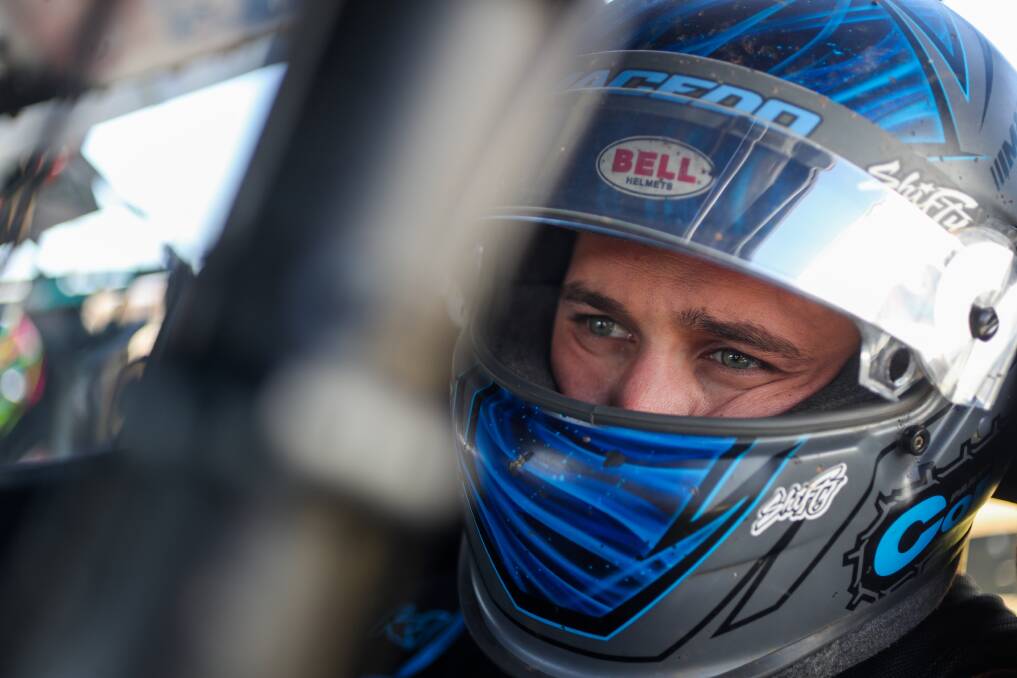 DRIVER'S VIEW: American Carson Macedo looks on during quick-time on Saturday night. Picture: Morgan Hancock