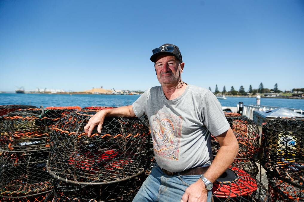 WELCOME HELP: Portland cray fisherman Neil O'Connell with empty traps. Picture: Anthony Brady