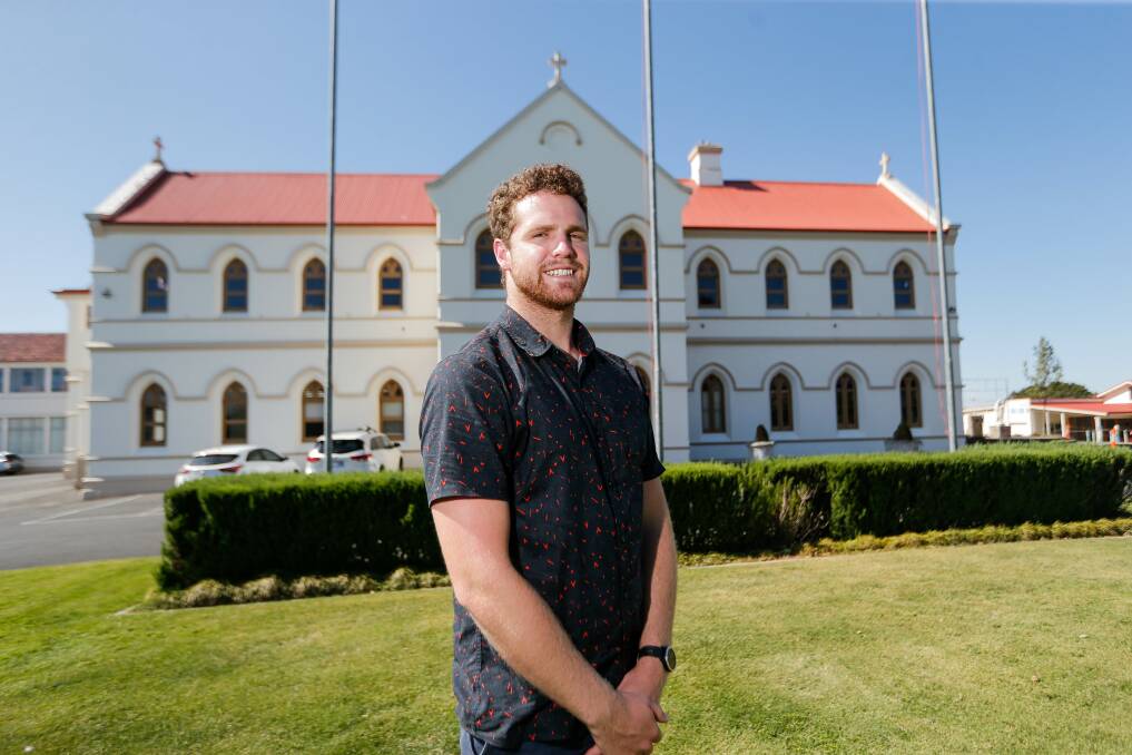 SCHOOL'S IN: Former Australian junior swimmer Isaac Jones is concentrating on his teaching career at Emmanuel College. Picture: Anthony Brady
