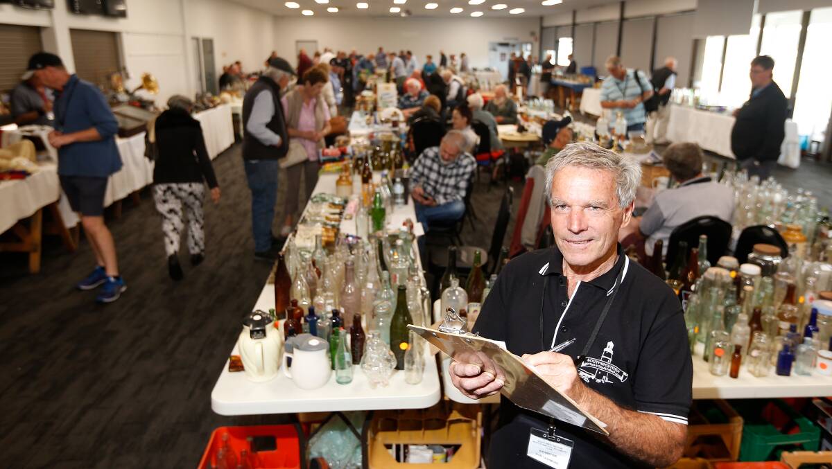 Full bottle: South West Bottle and Collectables club president Ron Cashmore is happy with the weekend event. Picture: Mark Witte