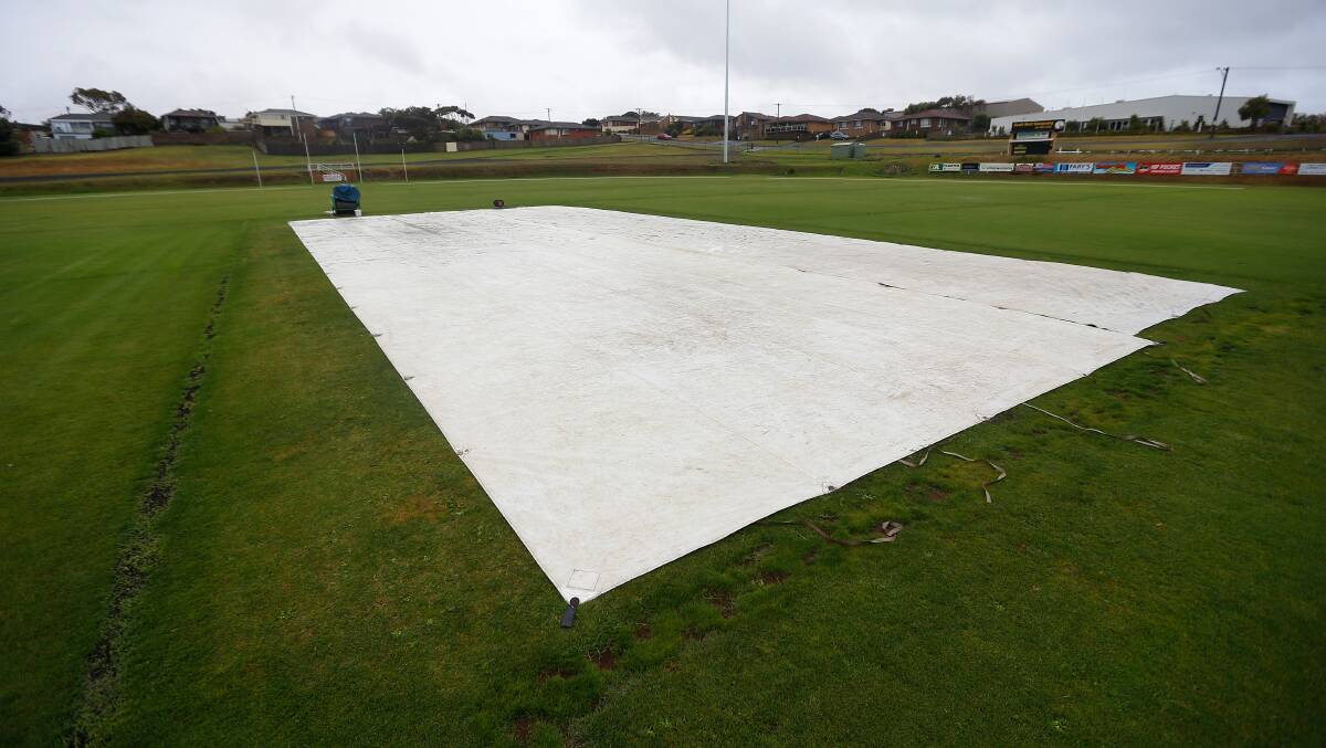 RAINED OFF: Merrivale oval was ran-affected as more than 10 millimetres lashed the south-west on Saturday. Picture: Mark Witte