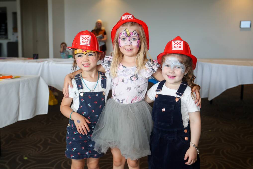 HELPING OUT: Ariana Mataira, 4, Jasmine Ferguson-Lynch, 5, and Brooklyn Suridge, 4, had a ball at the event held on Sunday at the Lady Bay Resort. Picture: Morgan Hancock