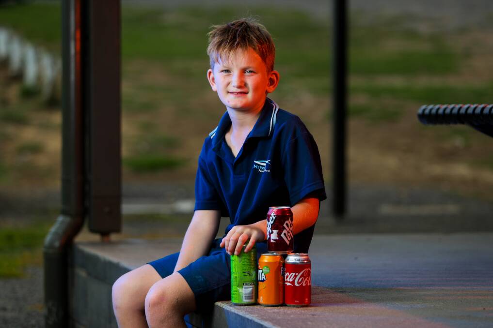 EXCITED: Warrnambool's Noah Burgess, 9, would love to make some extra pocket money by collecting cans. Picture: Morgan Hancock 