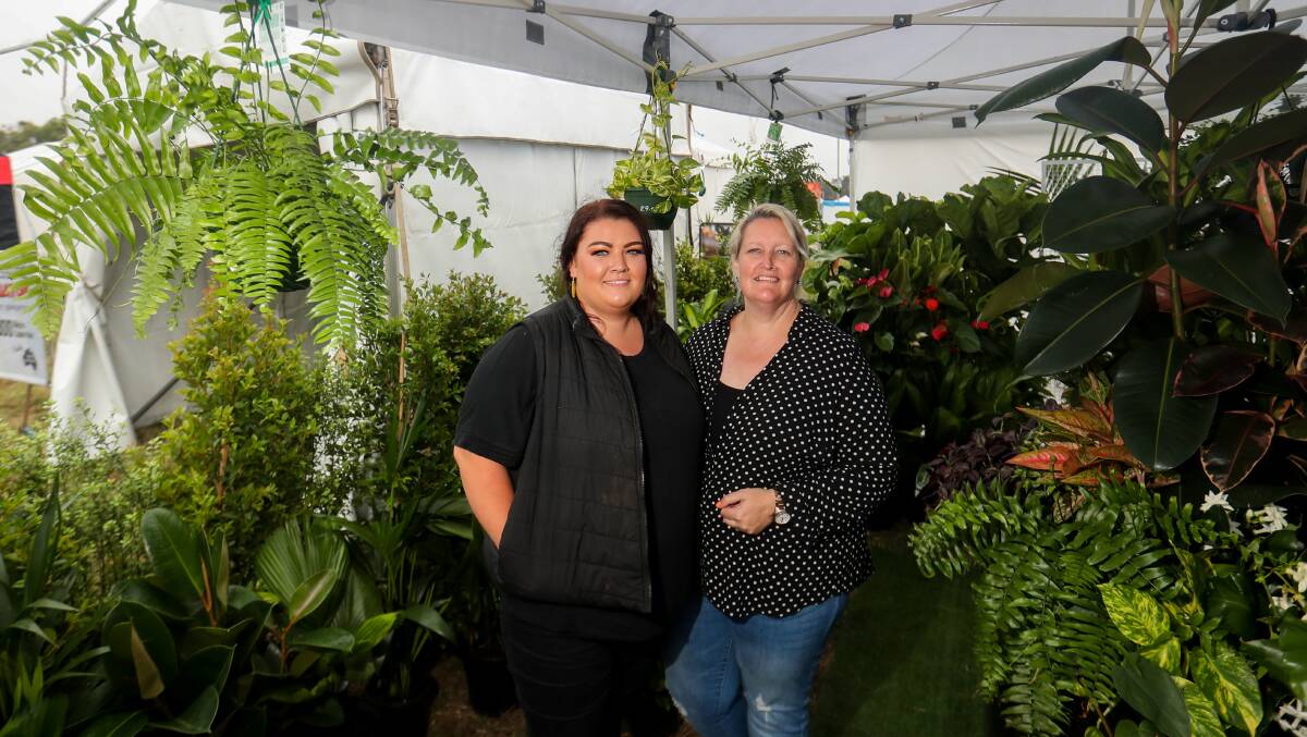 PLANTS GALORE: Phoebe and Marina Clements in their joint exhibit. 