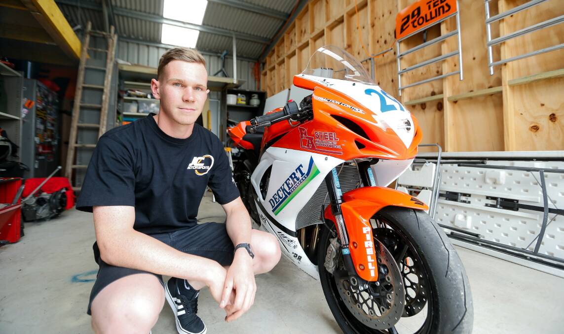 Back: Warrnambool supersport rider Ted Collins is heading to Phillip Island to compete in the Australian Superbike Championship. Picture: Anthony Brady