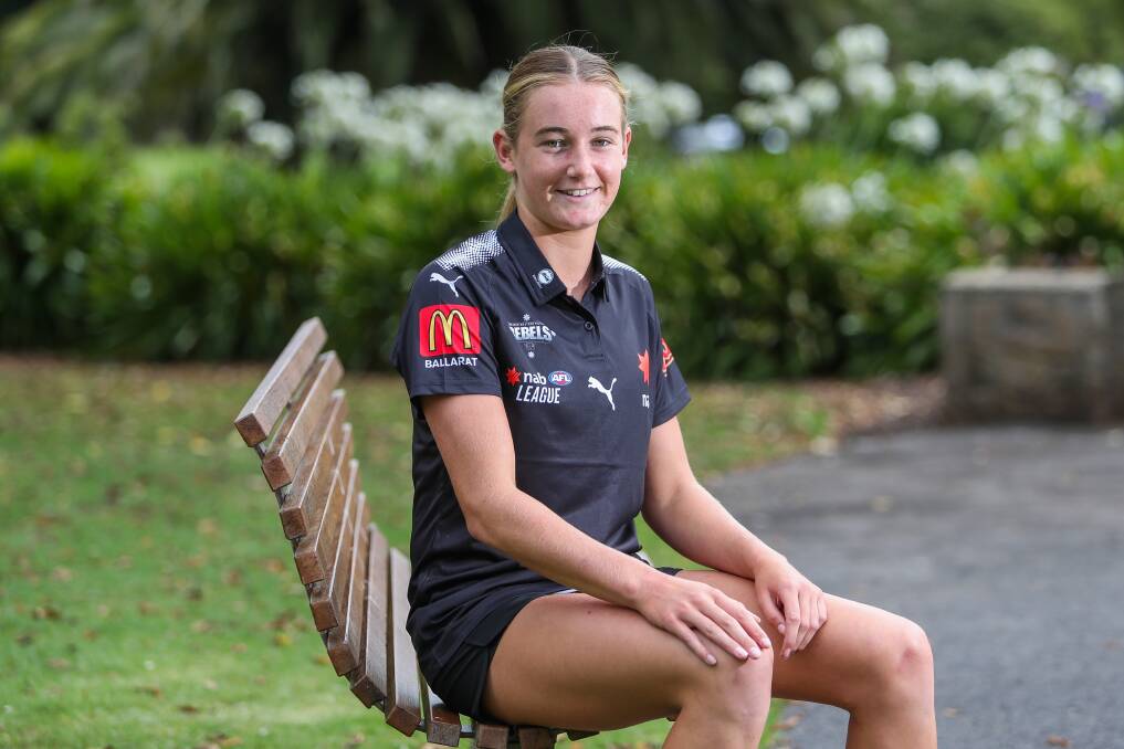 IN THE SPOTLIGHT: South Warrnambool footballer Stella Bridgewater will run out for GWV Rebels for the first time on Saturday. Picture: Morgan Hancock