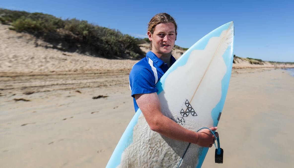 Young gun: Ned Deppeler is a multi-talented athlete who is spending plenty of time in the surf. Picture: Morgan Hancock