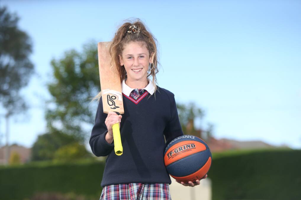 BUSY: Emmanuel College student Lila Wilkinson plays basketball, cricket and football. Picture: Mark Witte