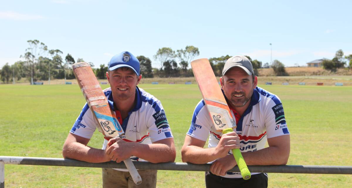 At home: Panmure division two captain Liam Allan and division one batsman Tim Barr at Panmure Recreation Reserve. Picture: Brian Allen