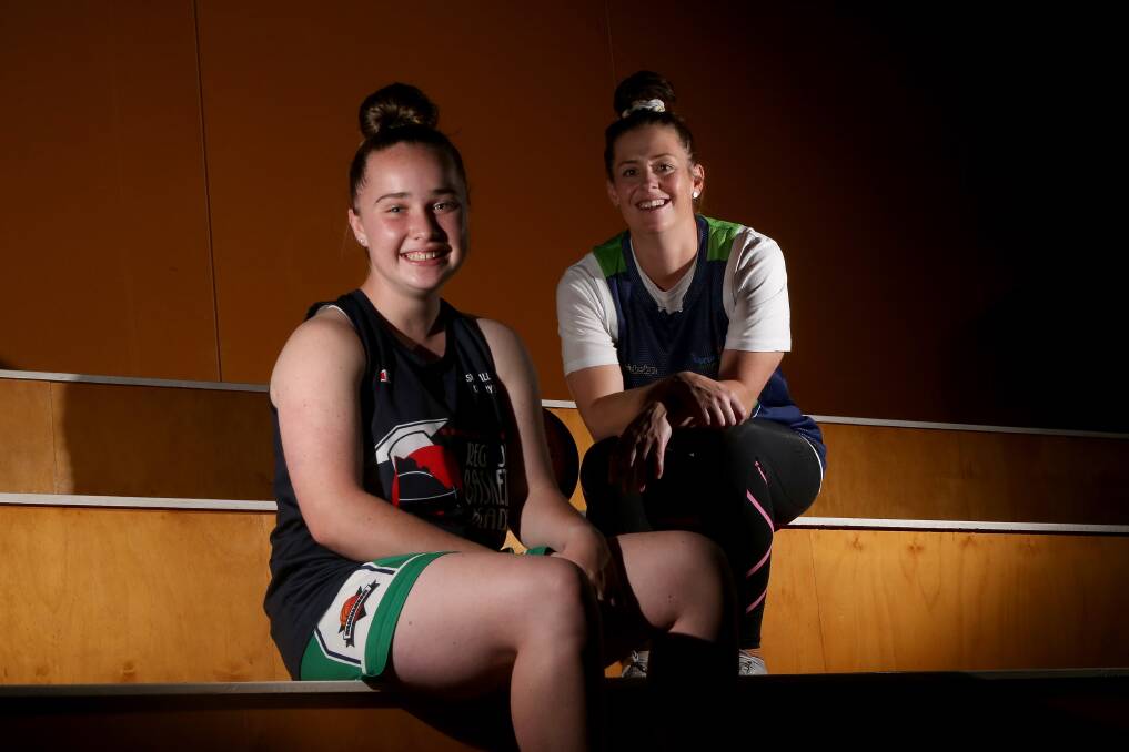 TEAM WORK: Warrnambool Mermaids' Mia Mills, 13, and Jae Leddin, 37, hope to play together in 2020. Picture: Mark Witte 
