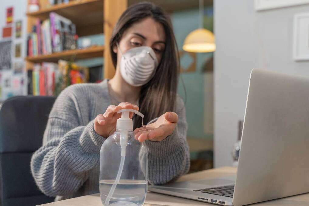 People in home isolation should wash and sanitise their hands and surfaces often to prevent the spread of the virus. Picture: Shutterstock