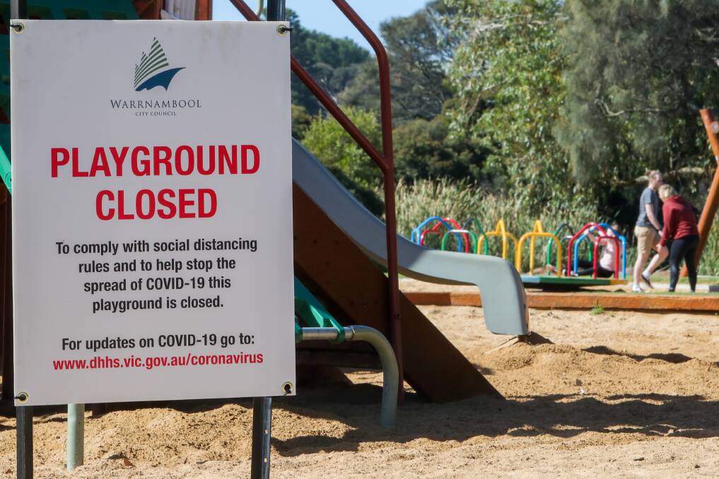 Playgrounds were closed for months as Victoria's virus numbers soared. Picture: Morgan Hancock