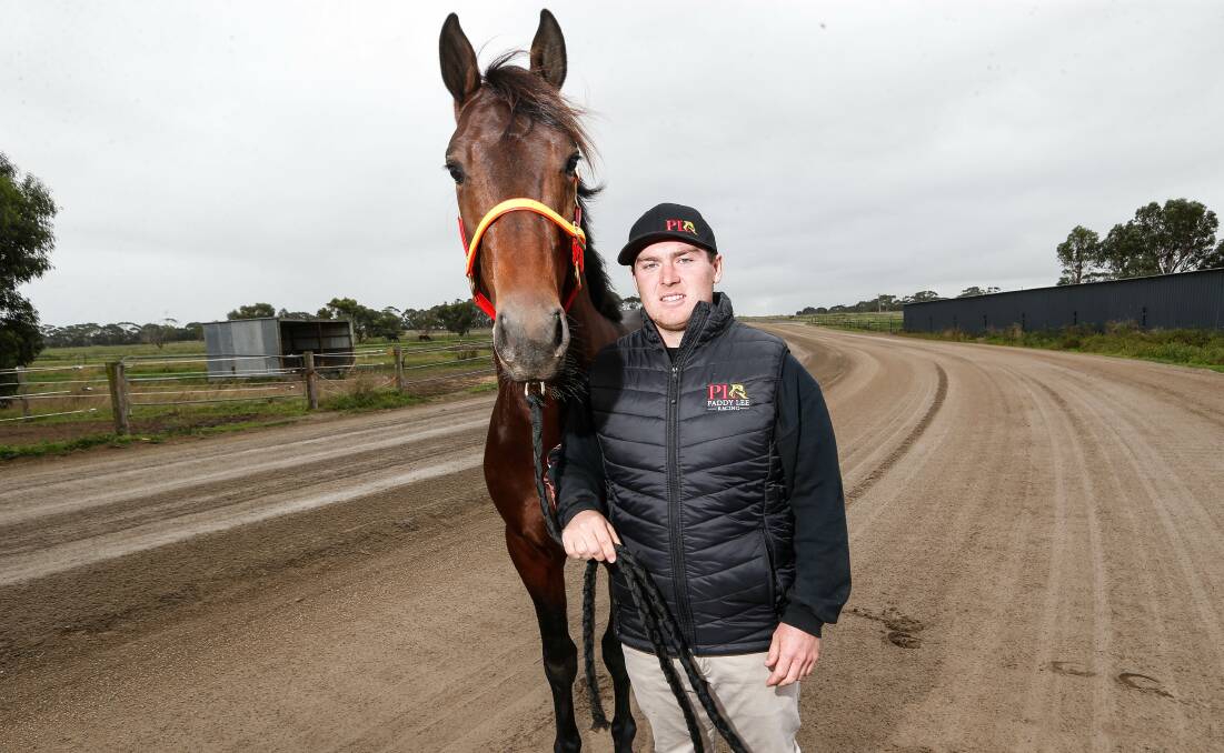 In the mix: Trainer Paddy Lee with his horse Jilliby Retro. He has Keayang Ninja and Keayang Xena in big races this weekend. Picture: Anthony Brady