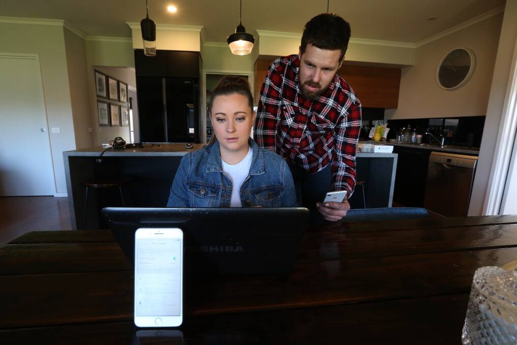 COVERAGE BLACK SPOT: Sharna Sinclair and her husband Ashley have poor mobile phone coverage at their home in Purnim. Picture: Mark Witte