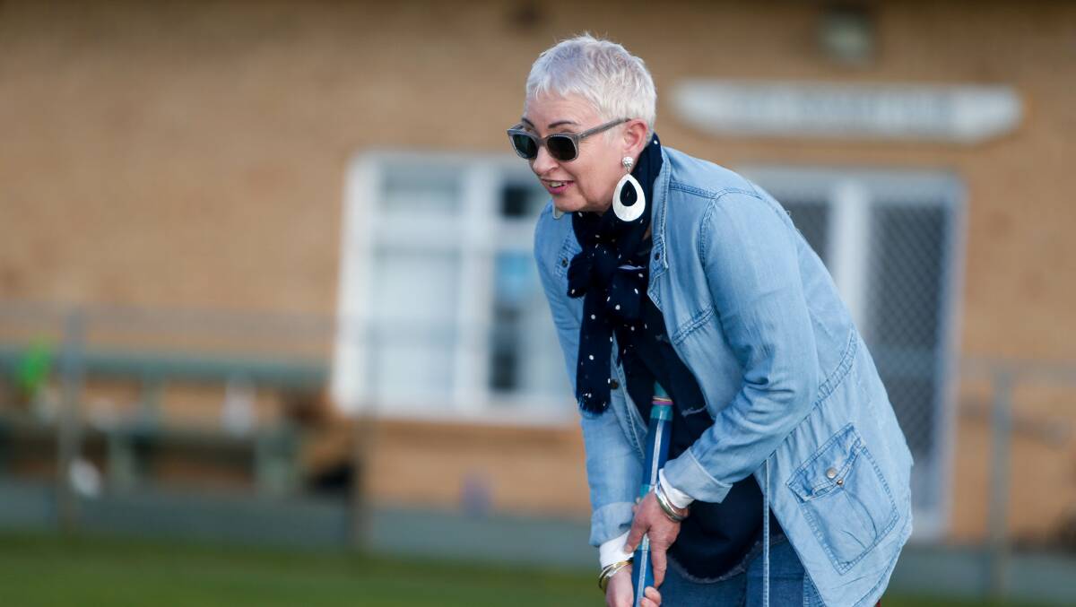 Representing club: Diana Sargent playing at Warrnambool City Croquet Club earlier this year. She'll play in division three of the golf croquet championships. Picture: Anthony Brady