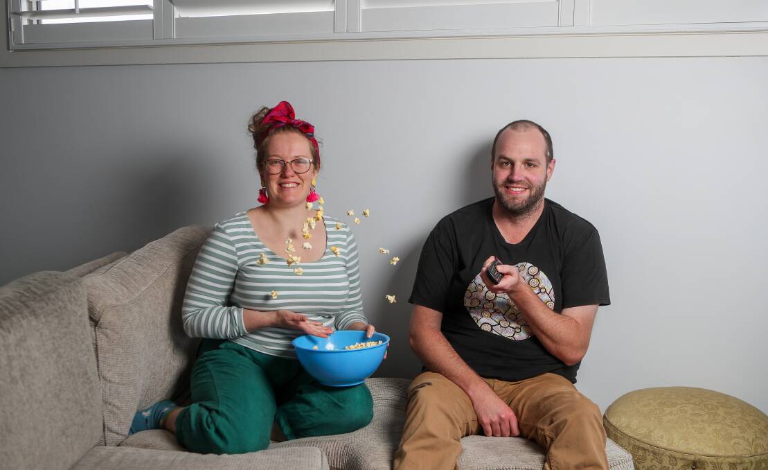 TUNED IN: Florence Roney and Jack Schiller have started a Warrnambool Movie Club and are keen for others to join. They are keen to go back to Warrnambool's Capitol Cinema when it re-opens later this month. Picture: Morgan Hancock