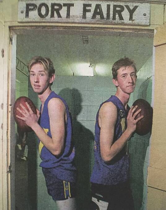 DECADES AGO: Brothers Warwick and James Taylor early in their football careers. 