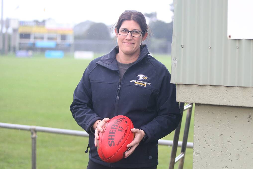 GAME ON: North Warrnambool Eagles girls- academy co-coach Tania Ross is excited to tackle a new challenge. Picture: Mark Witte