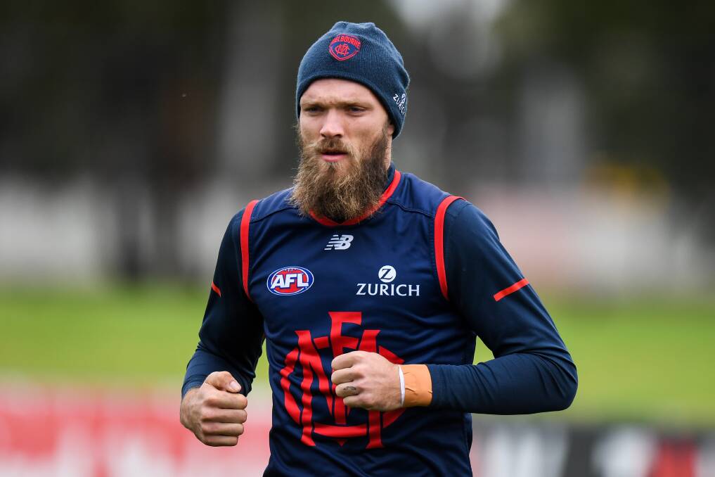 GUIDANCE: Melbourne skipper Max Gawn has already helped the Dees through two fixtures changes in season 2020. Picture: Morgan Hancock