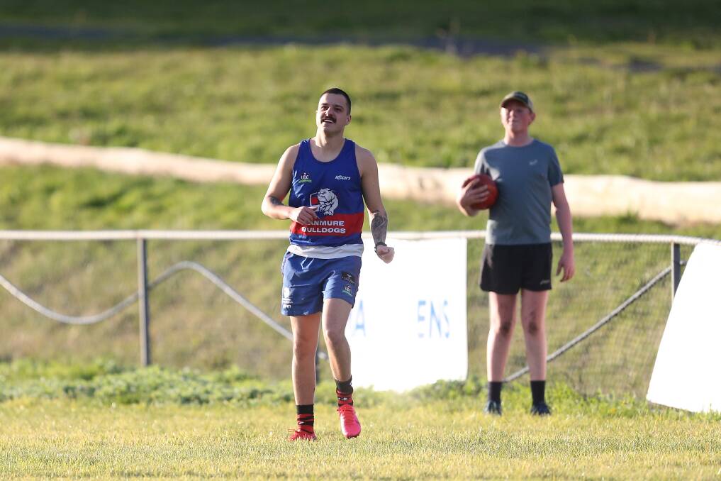 Leader: Panmure senior captain and under 18 football coach Louis Kew at training earlier this month. Picture: Mark Witte