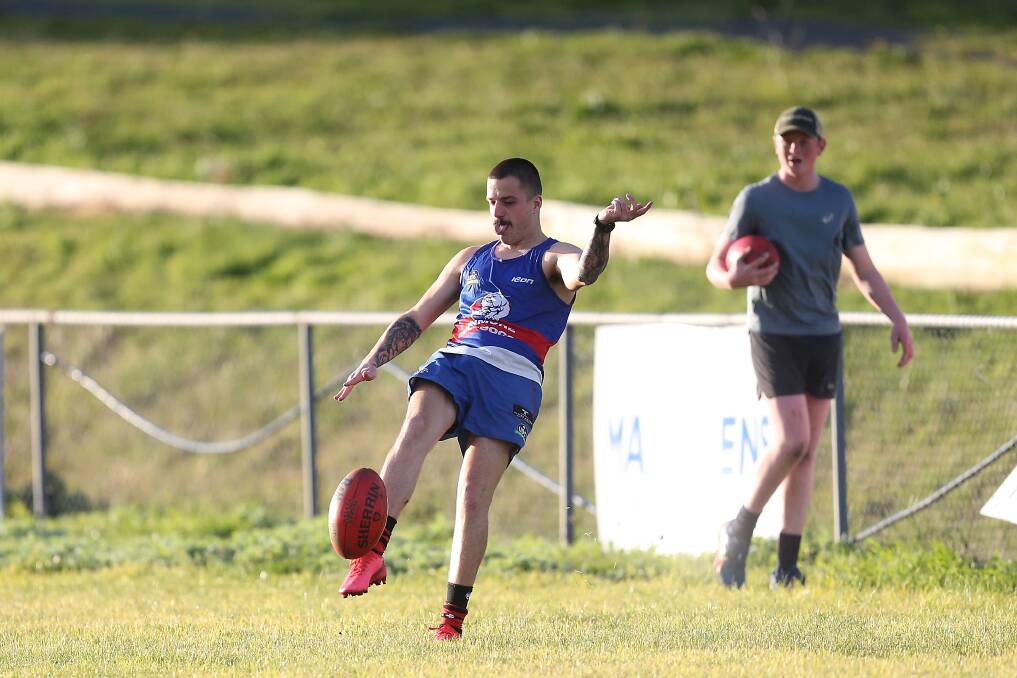 On the boot: Panmure senior captain and under 18 coach Louis Kew earlier this month. Picture: Mark Witte