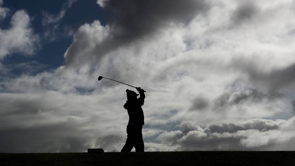 A golfer tees off. Picture: Morgan Hancock